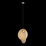 Подвесной светильник белый с фигурным тканевым плафоном White Whirlwinds варинант исполнения - 2 | Loft Concept в Екатеринбурге