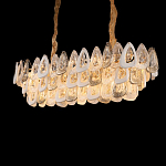 Люстра овальная с многослойными белыми и прозрачными подвесками Character Chandelier варинант исполнения - 5 | Loft Concept в Екатеринбурге