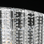 Люстра круглая на цепи цвета хром с прозрачными рельефными хрустальными пластинами Textured Glass Chandelier варинант исполнения - 8 | Loft Concept в Екатеринбурге