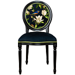 Стул чёрный из натурального бука с изображением птица в саду Blooming Magnolias варинант исполнения - 1 | Loft Concept в Екатеринбурге