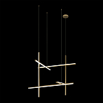 Люстра с 6-ю  пересекающимися цилиндрическими плафонами на тонких тросах Trumpet tube варинант исполнения - 7 | Loft Concept в Екатеринбурге