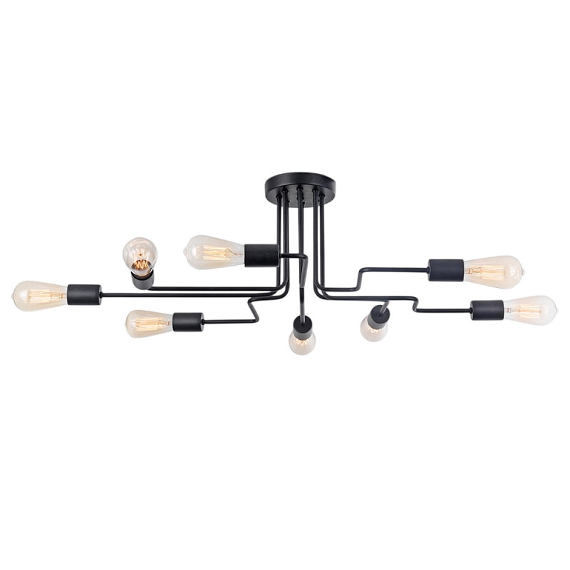 Потолочный светильник Gilbert Е27*8 Черный в Екатеринбурге | Loft Concept 