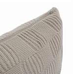 Подушка из хлопка рельефной вязки серого цвета Eden Line варинант исполнения - 2 | Loft Concept в Екатеринбурге
