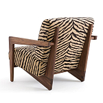 Кресло с обивкой из шенилла с тигровым принтом Tiger Chair варинант исполнения - 3 | Loft Concept в Екатеринбурге