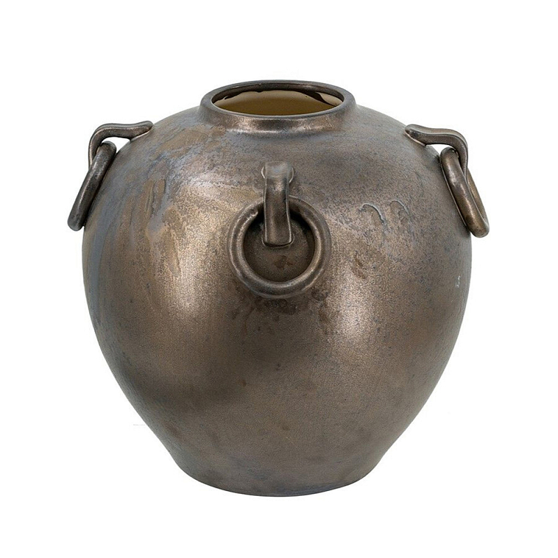 Ваза в виде старинного сосуда с кольцевыми ручками Warm Vessel Темная бронза в Екатеринбурге | Loft Concept 