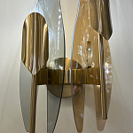 Бра с двумя плафонами дымчатого и янтарного цвета Vertical Glass варинант исполнения - 3 | Loft Concept в Екатеринбурге