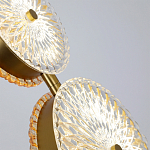  Подвесной светильник с плафонами из рельефного стекла Peony Glass Bronze Two варинант исполнения - 4 | Loft Concept в Екатеринбурге