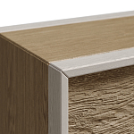 ТВ тумба 2 двери и 2 ящика с подсветкой на рельефном фасаде Warm Industrial варинант исполнения - 7 | Loft Concept в Екатеринбурге