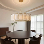 Люстра круглая Д80 см с абажуром из прямоугольных панелей Calling to Shine варинант исполнения - 2 | Loft Concept в Екатеринбурге