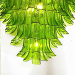 Люстра из семи ярусов зеленого стекла Independence варинант исполнения - 4 | Loft Concept в Екатеринбурге