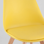 Стул с основой из пластика и мягким сиденьем Arvika Yellow варинант исполнения - 7 | Loft Concept в Екатеринбурге