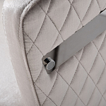 Стул серый велюровый со стеганной спинкой Focus on Convenience варинант исполнения - 2 | Loft Concept в Екатеринбурге