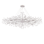 Люстра круглая подвесная с декором в виде ветвей и прозрачных подвесок из стекла в форме капель Droplet Chandelier варинант исполнения - 2 | Loft Concept в Екатеринбурге