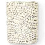 Настенный бра декорированный деревянными белыми круглыми бусинами White Wooden Beads Wall Lamp варинант исполнения - 1 | Loft Concept в Екатеринбурге