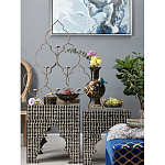 Блюдо черного цвета из фрафора на бронзовых ножках Eden Garden porcelain and bronze варинант исполнения - 6 | Loft Concept в Екатеринбурге