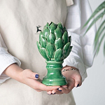 Статуэтка в виде артишока из зелёной керамики с глянцевыми лепестками Artichoke Decor  варинант исполнения - 4 | Loft Concept в Екатеринбурге