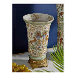 Ваза из фарфора на бронзовом основании Turquoise Blooming Garden варинант исполнения - 5 | Loft Concept в Екатеринбурге