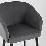 Мягкое кресло на металлических ножках Shaggy Dark Grey варинант исполнения - 5 | Loft Concept в Екатеринбурге