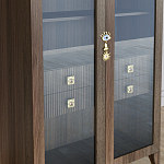 Дизайнерский шкаф витрина Elsa Dreams Walnut с 4-мя ящиками варинант исполнения - 4 | Loft Concept в Екатеринбурге