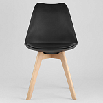 Стул с основой из пластика и мягким сиденьем Arvika Black варинант исполнения - 2 | Loft Concept в Екатеринбурге