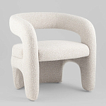 Кресло дизайнерское для лаунж зоны жемчужного цвета Pearl Lounge варинант исполнения - 1 | Loft Concept в Екатеринбурге