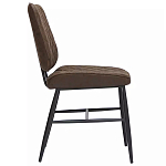 Стул с темно-коричневой обивкой из экокожи Benderson варинант исполнения - 2 | Loft Concept в Екатеринбурге