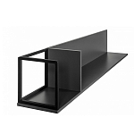 Полка навесная открытая цвета графит Strict Lines  варинант исполнения - 5 | Loft Concept в Екатеринбурге