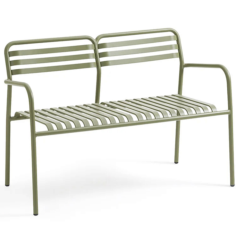 Скамья из алюминия Mack Metal Bench Green Зеленый шалфей в Екатеринбурге | Loft Concept 