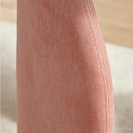 Обеденный стол со стеклянной столешницей и розовыми ножками с тканевой обивкой Wrigley варинант исполнения - 2 | Loft Concept в Екатеринбурге