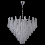 Люстра с подвесками из рифленного стекла в форме капель Textured Glass Chandelier варинант исполнения - 6 | Loft Concept в Екатеринбурге