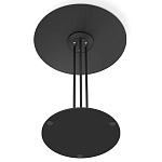 Стол журнальный круглый с бежевой столешницей из стекла Beige Marble варинант исполнения - 5 | Loft Concept в Екатеринбурге