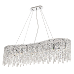 Люстра подвесная вытянутой формы с хрустальными подвесками Ludivine Lighting варинант исполнения - 1 | Loft Concept в Екатеринбурге