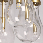 Люстра с 7-ю прозрачными плафонами из стекла в форме капли Lucid Rain  варинант исполнения - 10 | Loft Concept в Екатеринбурге