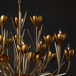 Люстра золотого цвета в виде цветков крокуса Hanging Flowers варинант исполнения - 2 | Loft Concept в Екатеринбурге