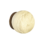 Настенно-потолочный светильник с плафоном в форме шара из алебастра Cryptocrystalline Stone варинант исполнения - 1 | Loft Concept в Екатеринбурге