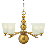 Люстра с матовыми конусными плафонами и декоративными элементами в форме шаров Hinkley варинант исполнения - 1 | Loft Concept в Екатеринбурге