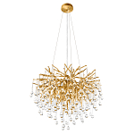 Люстра подвесная с прозрачными стеклянными подвесками в форме капель Диаметр 60 см Droplet Chandelier варинант исполнения - 4 | Loft Concept в Екатеринбурге