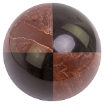 Шар декоративный из натуральных камней Лемезит и Змеевик Черный Natural Stone Spheres варинант исполнения - 2 | Loft Concept в Екатеринбурге