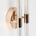 Бра с круглым основанием золотого цвета и двумя вертикальными плафонами Hex Scaffold варинант исполнения - 4 | Loft Concept в Екатеринбурге