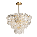 Люстра многоярусная с объемными прозрачными цветами Hanging Flowers варинант исполнения - 2 | Loft Concept в Екатеринбурге