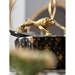 Шкатулка черного цвета с крышкой с фигуркой льва Eden Garden варинант исполнения - 7 | Loft Concept в Екатеринбурге