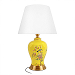 Настольная лампа желтая с изображением птиц Slip Away варинант исполнения - 1 | Loft Concept в Екатеринбурге