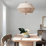 Люстра из дуба с веревчатым абажуром Rope Oak Chandelier варинант исполнения - 4 | Loft Concept в Екатеринбурге