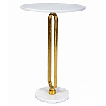 Кофейный столик с белой мраморной столешницей Clipper варинант исполнения - 1 | Loft Concept в Екатеринбурге