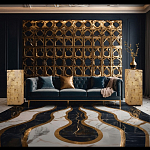 Торшер прямоугольный из натурального камня Calcite Geometry варинант исполнения - 11 | Loft Concept в Екатеринбурге