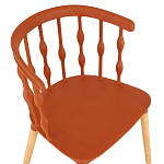 Пластиковый стул на ножках из массива бука Ferret Spiral Brown варинант исполнения - 4 | Loft Concept в Екатеринбурге