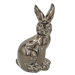 Статуэтка заяц из текстурированной терракоты и покрытый глянцевой краской под бронзу Rabbit Charm  варинант исполнения - 4 | Loft Concept в Екатеринбурге