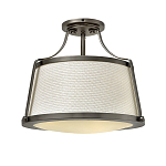 Потолочный светильник со светлым текстильным абажуром Hinkley варинант исполнения - 1 | Loft Concept в Екатеринбурге