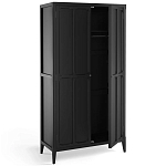 Шкаф черный Silva Black Cabinet варинант исполнения - 3 | Loft Concept в Екатеринбурге