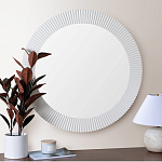 Зеркало в круглой фактурной раме Mirror Modern Texture белое варинант исполнения - 5 | Loft Concept в Екатеринбурге